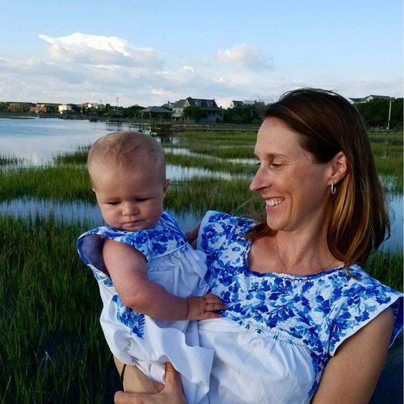 Mi Golondrina Blue & White Cielo Mexicano Flores Blouse - Size Small - Picture 12 of 12